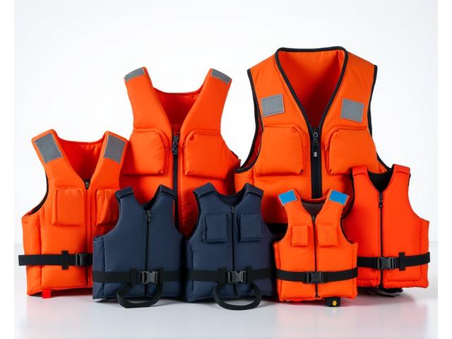Variety of Transport Canada certified life jackets and personal flotation devices for all marine conditions